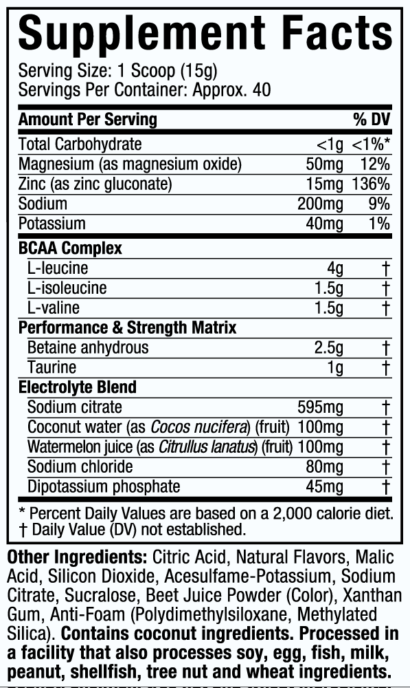 Supplement Facts: Amino Build - Strawberry Watermelon